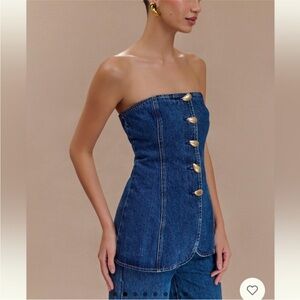 Meshki Lennox strapless Top